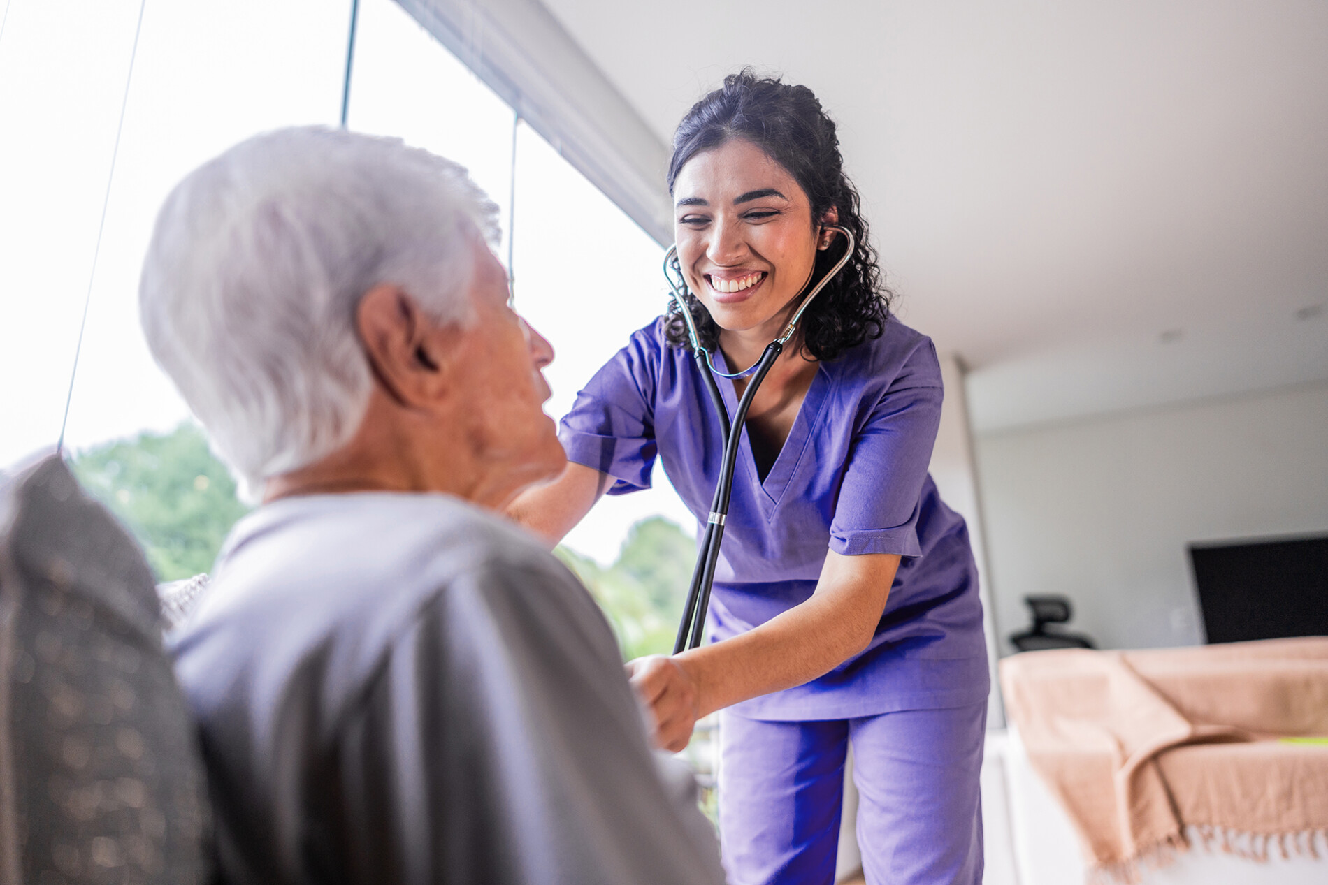 Nurse with patient