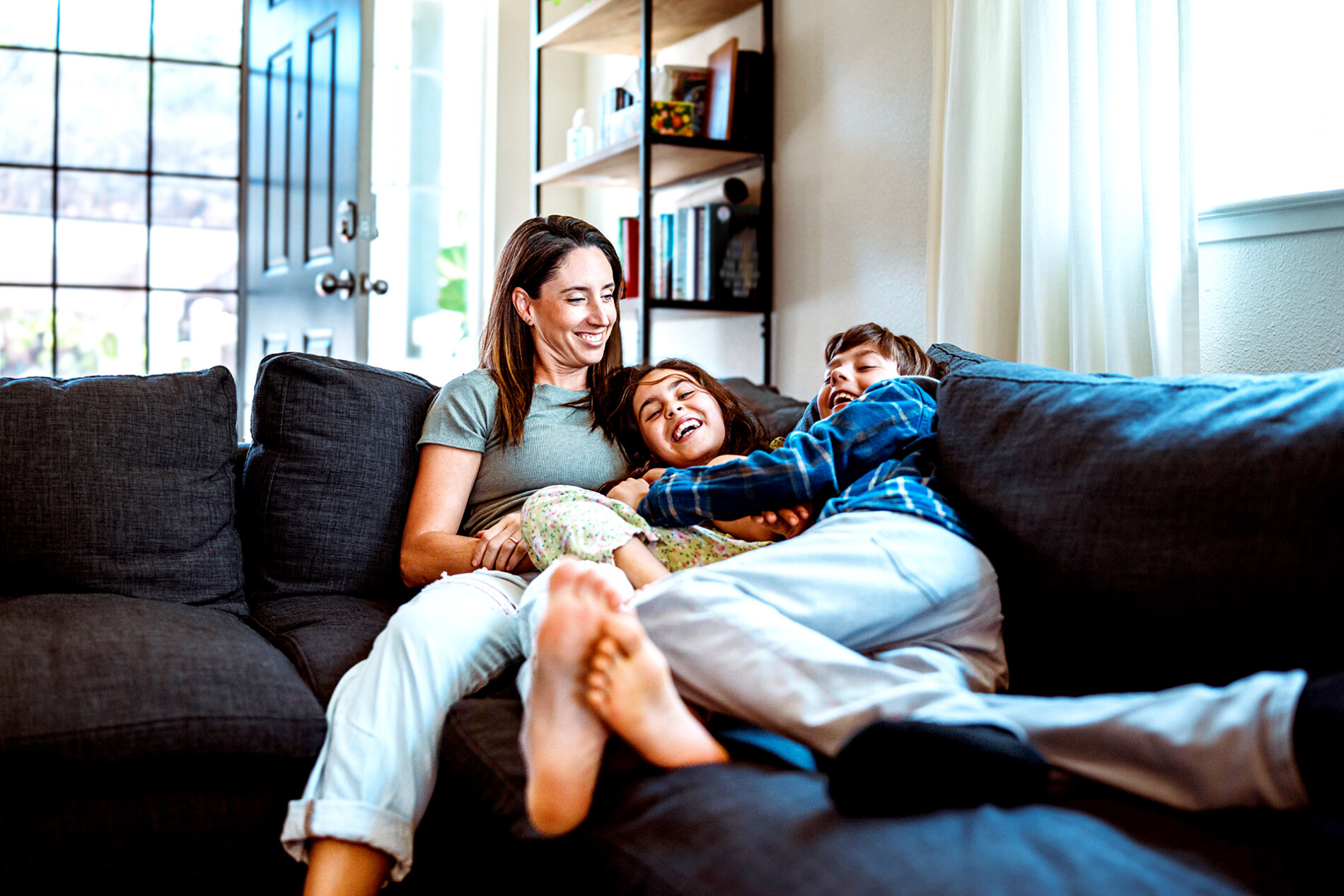 Mom with children