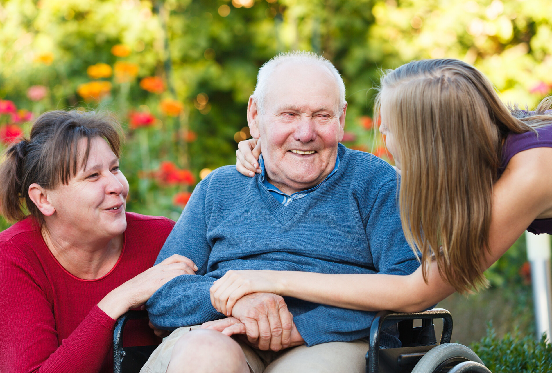 Family Caring for Dad