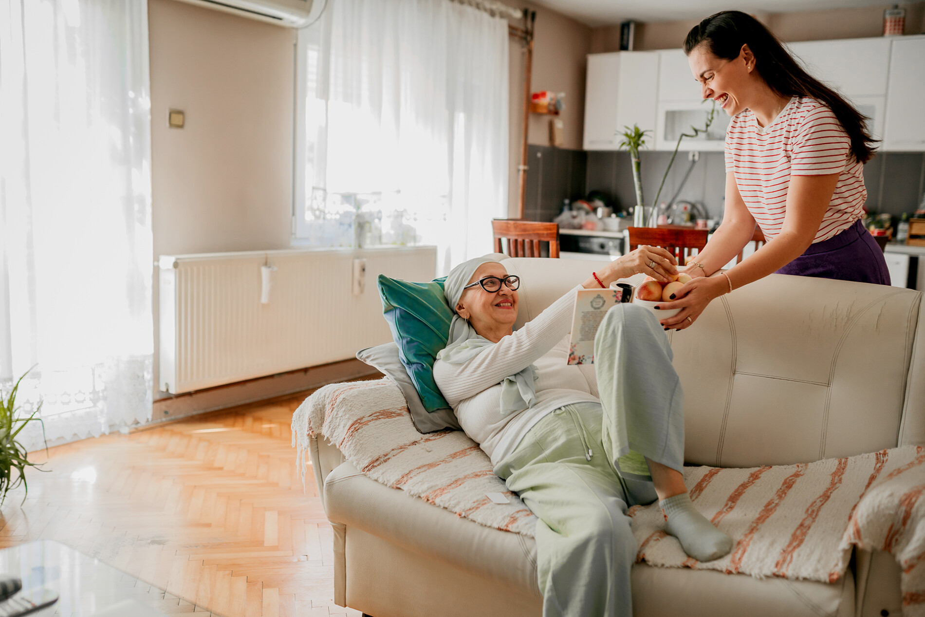 Daughter Caring for Sick Mother