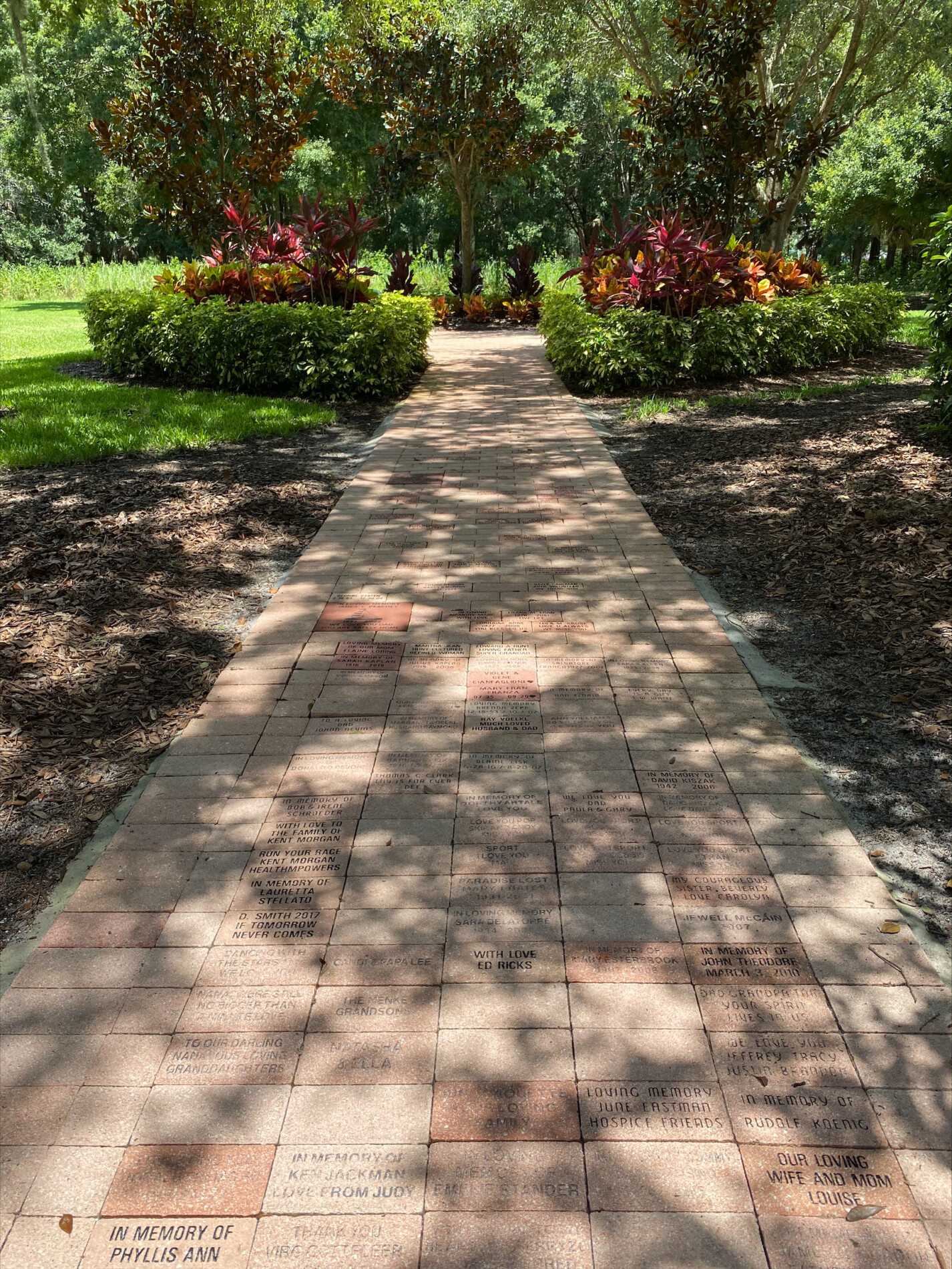 Tribute bricks walkway at Rand campus